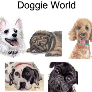 Doggie World Greeting Cards