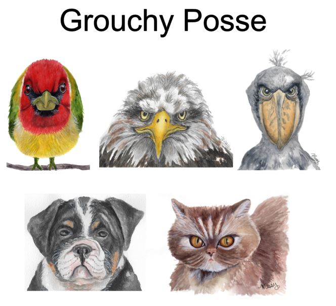 Grouchy Posse Greeting Cards